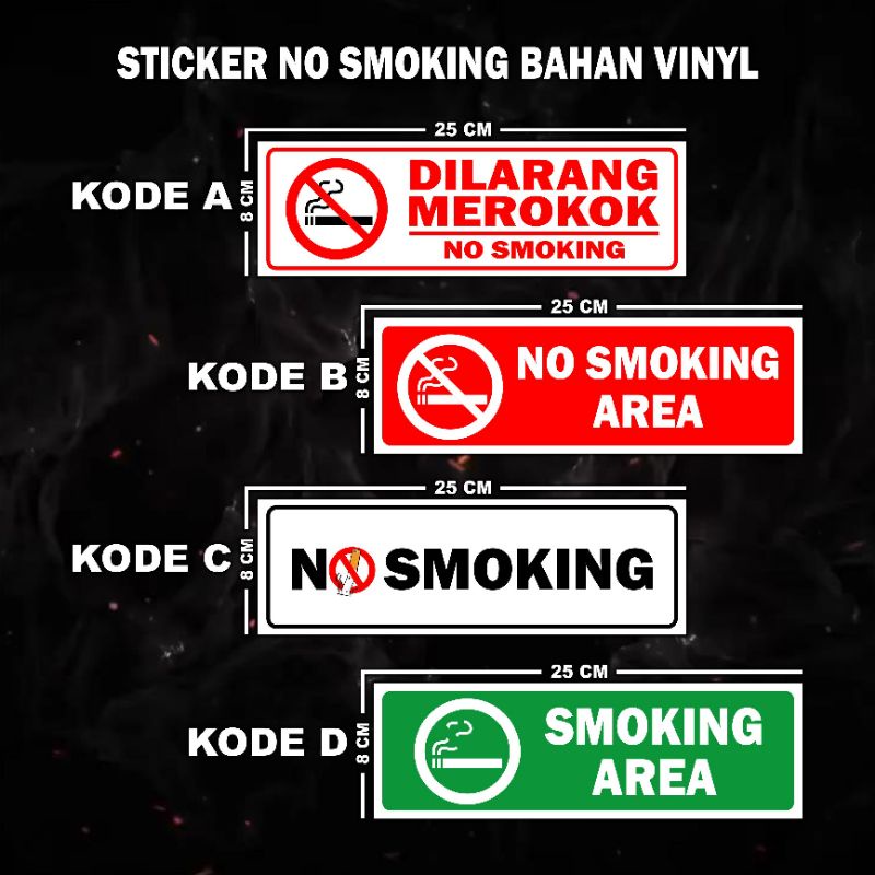 STICKER NO SMOKING / SMOKING AREA / DILARANG MEROKOK