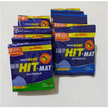 ^ KYRA ^ HIT Mat Anti Nyamuk Refill Tanpa Asap Tanpa Abu - Kemasan Kotak REFILL saja - Isi 18+6 MAT