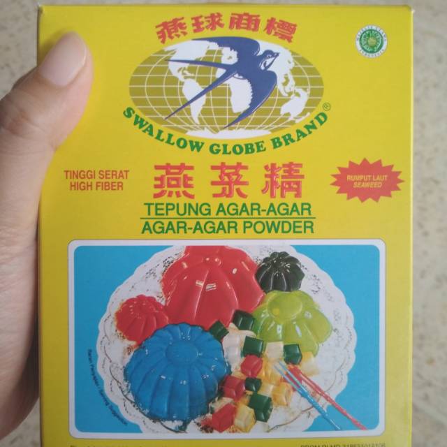 

Tepung Agar swallow globe kotak (12pcs) putih