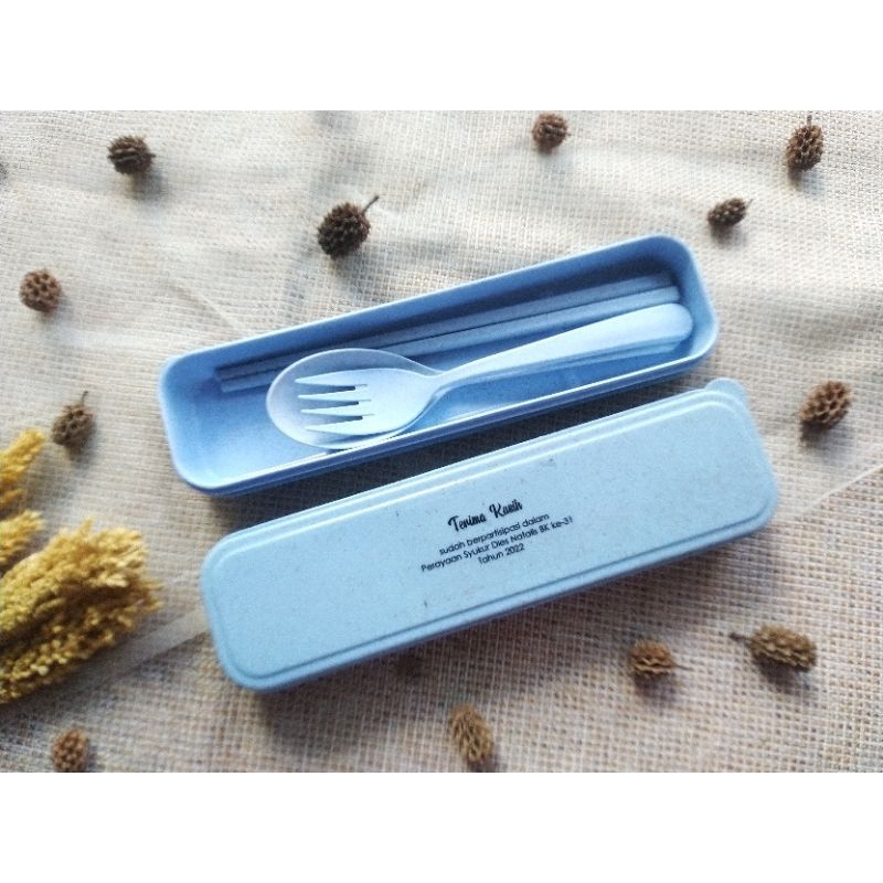 SOUVENIR SATU SET ALAT MAKAN - SOUVENIR SENDOK GARPU SUMPIT - SOUVENIR PERNIKAHAN - SOUVENIR MURAH -