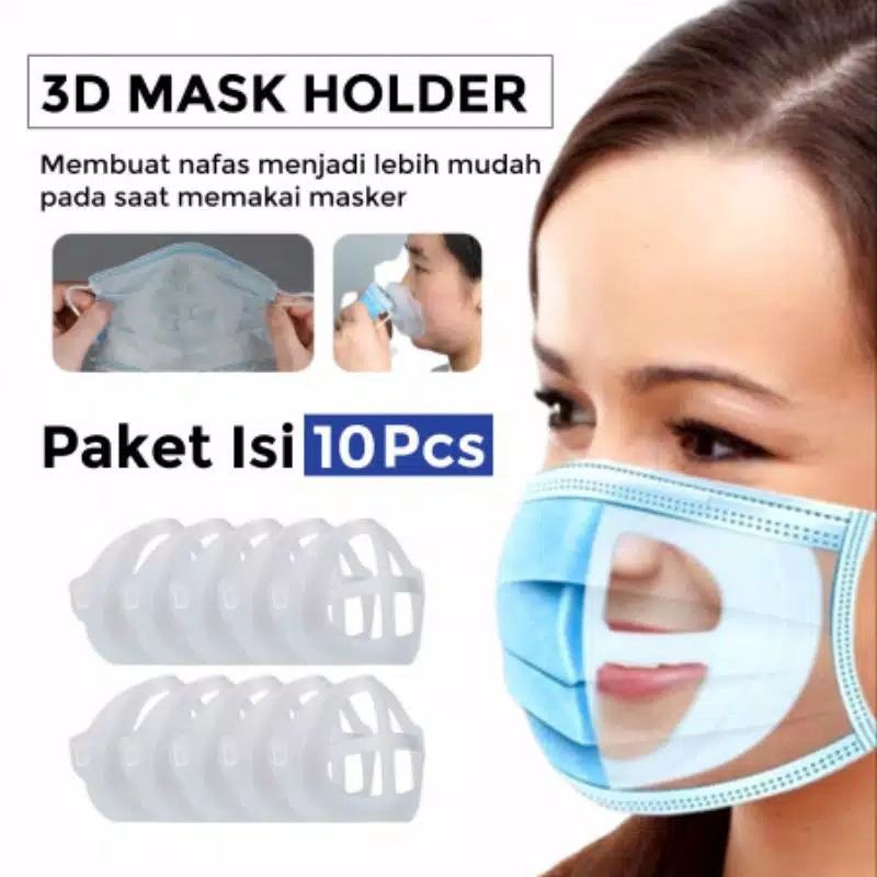 10Pcs Penyangga Masker Bracket Mask anti Pengap dan Sesak 10Pcs Penyangga Masker Bracket Mask anti Pengap dan Sesak