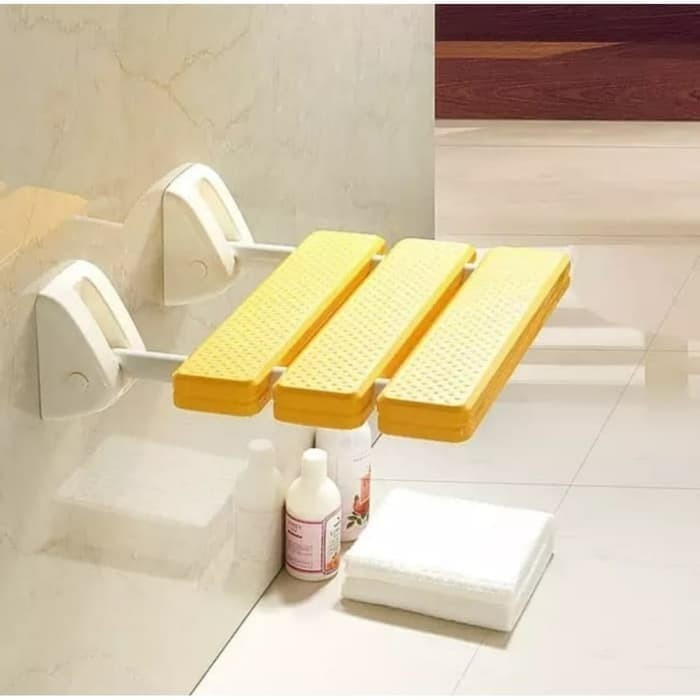 BAROKAH GAMIS Kursi Dinding Lipat Kamar Mandi Shower Chair Folding Wall Mounted ori