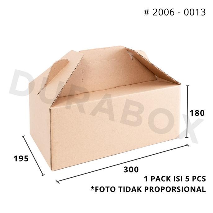

langsung order saja] Box Packaging Tenteng Polos Coklat - Uk 30x19,5x18 cm || #2006-0013
