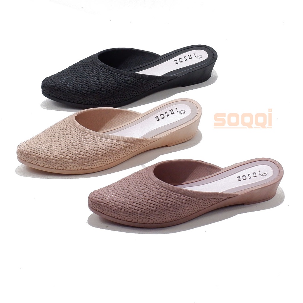 Sendal slop mules wanita sendal slop import cewek original irsoe 603 B terbaru promo cod murah 36-40