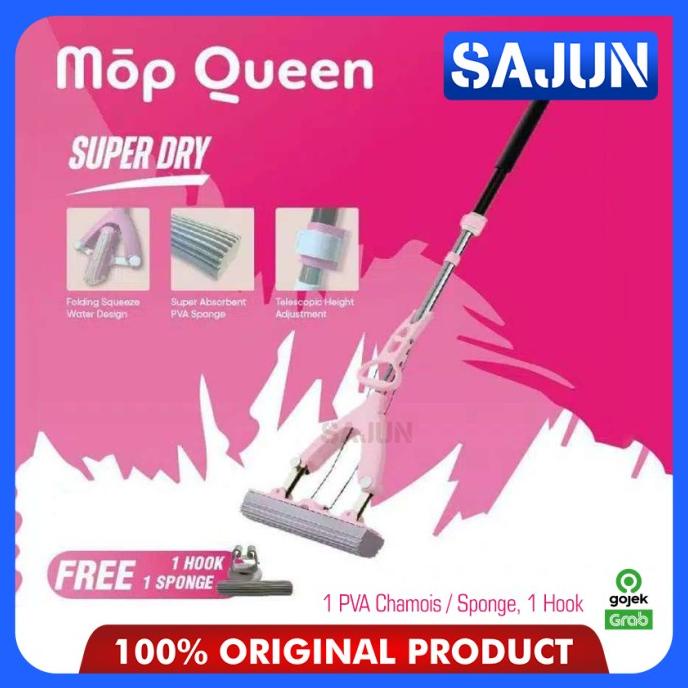 Mop Queen by Stein Alat Pel Lantai Sponge Chamois MopQueen