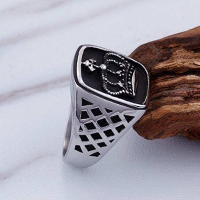 SEUSUK Cincin Mahkota Gaya Punk Vintage untuk Pria COD ring