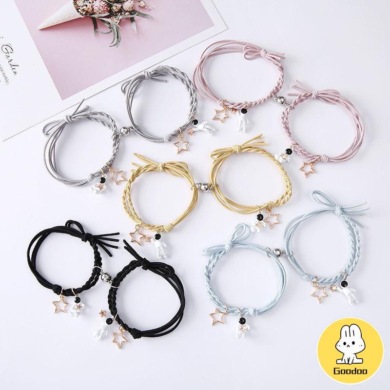 2 PCS Gelang Astronot Pasangan Korea Ins Rantai Magnet Gelang Dikepang Cinta Hadiah Lucu -Doo