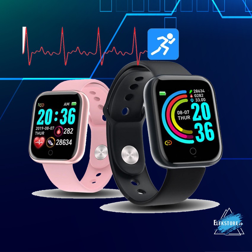 Jam Tangan Fashion Y68 Smartwatch Original Garansi Resmi Aolon Indonesia /