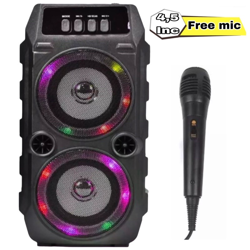 COD SPEAKER BLUETOOTH LED PLUS MIC KARAOKE - SPEAKER BLUETOOTH KARAOKE LED PLUS MIC