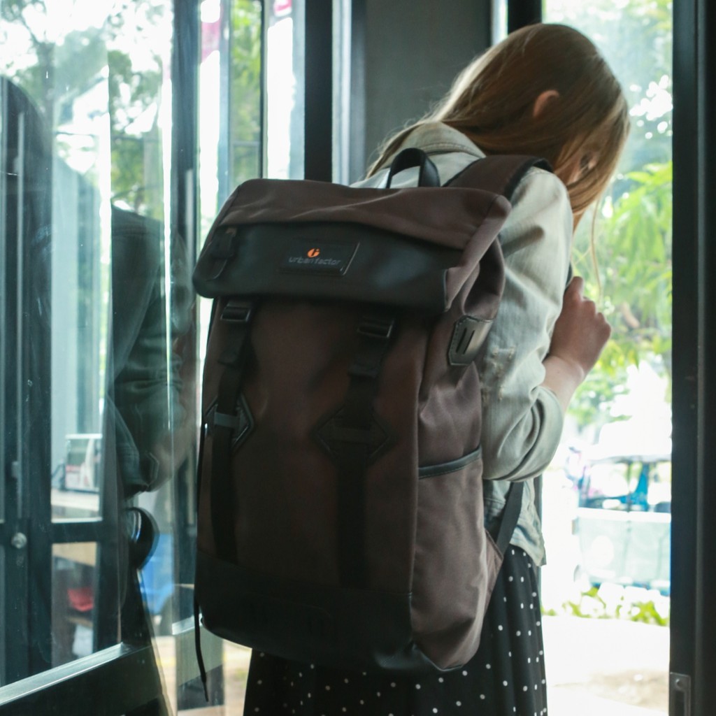 SKY SCRAPPER BROWN |Urban Factor x FORIND| Tas Ransel Punggung Ori Bag Pria Wanita Backpack Gunung