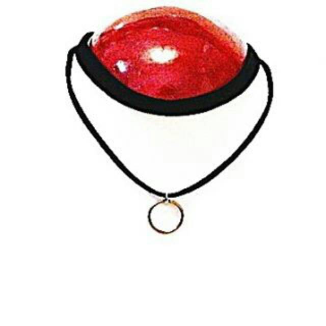 Double Bronze Ring Velvet Choker Necklace | Kalung Handmade Premium Collection