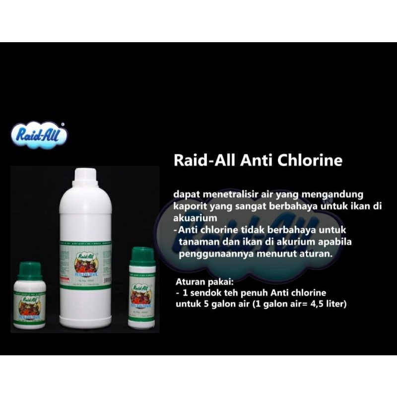 Obat ikan Raid All Anti Chlorine 100ML