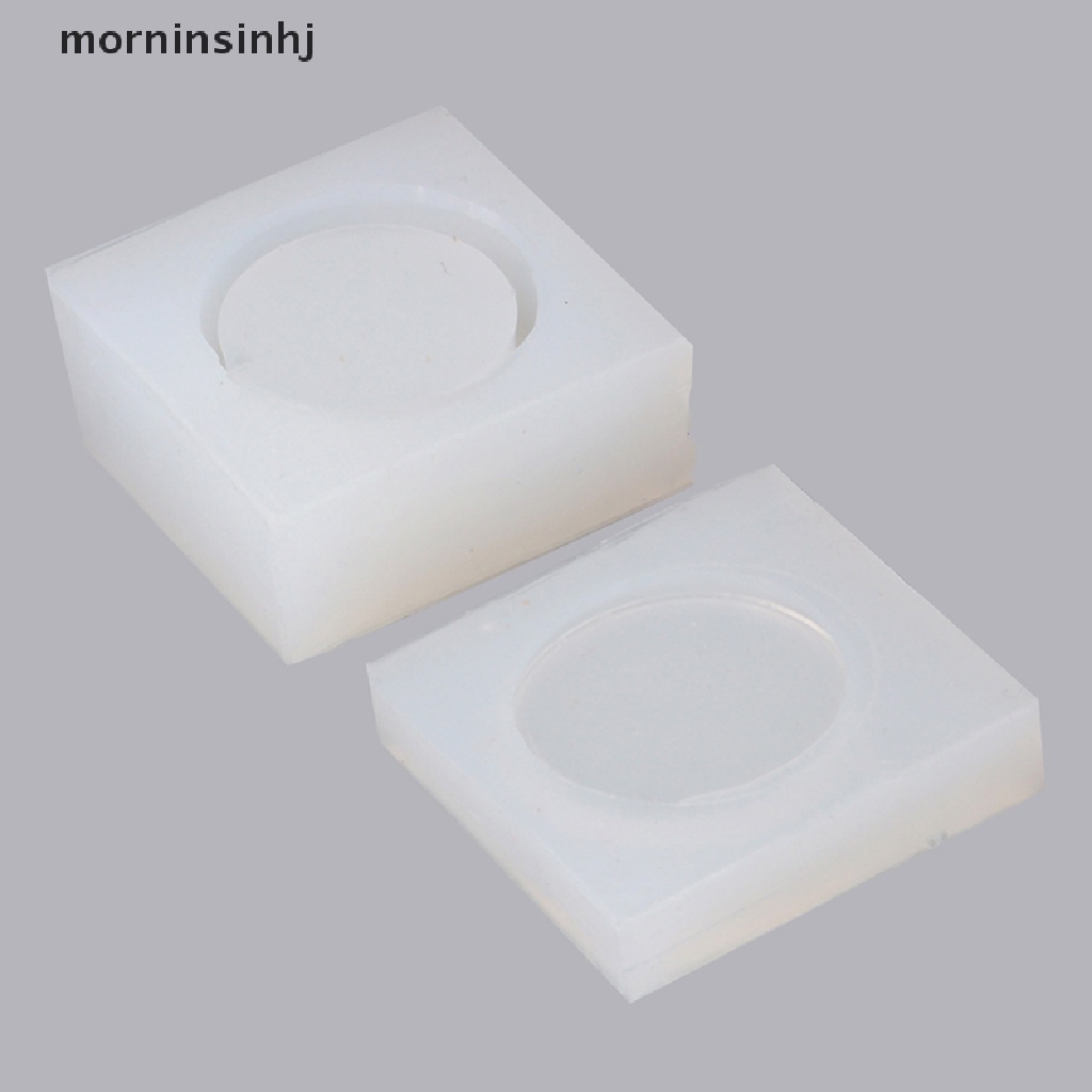 Mornin 1 Set Cetakan Resin Bentuk Bulat Bahan Silikon Untuk Membuat Perhiasan Diy