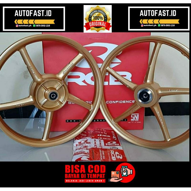 VELG RCB RACING BOY RX KING JUPITER VEGA R FIZ R SATRIA FU RING 17 UKURAN 140/160 x 17 ORIGINAL