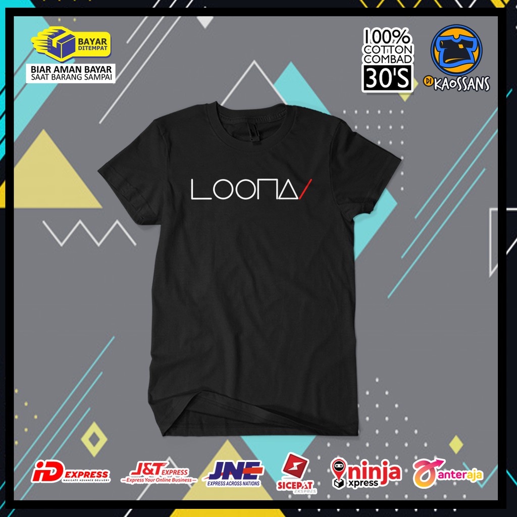 Baju Kaos Distro LOONA Cotton Combed / Kaos Logo Girl Band KPOP / Kaos Cowok Cewek Unisex