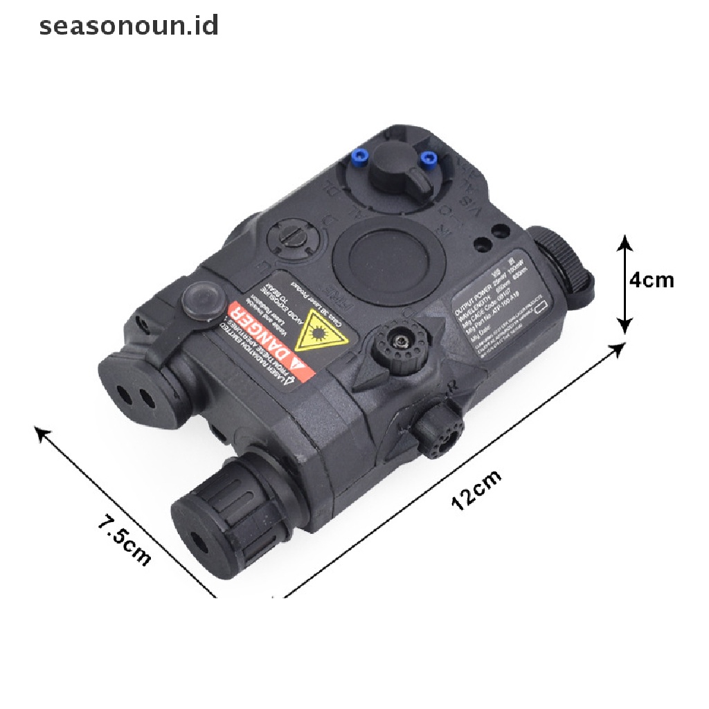 (seasonoun) Fma AN / PEQ-15 Kotak Baterai Dengan Lampu LED Putih + laser Merah