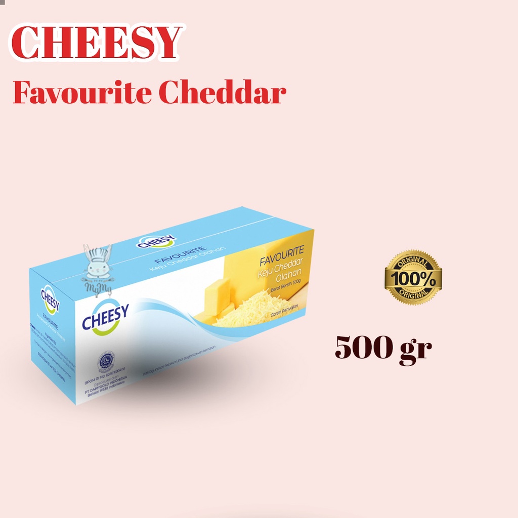 

Cheesy keju favourite processed cheddar 500 gram