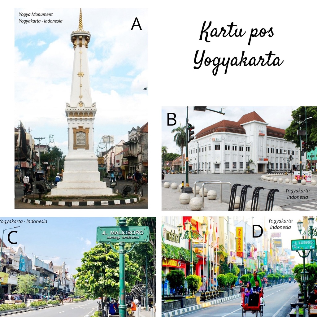 

MC- Kartu pos kartupos kota Yogya Yogyakarta / Jogja Jogjakarta city postcard