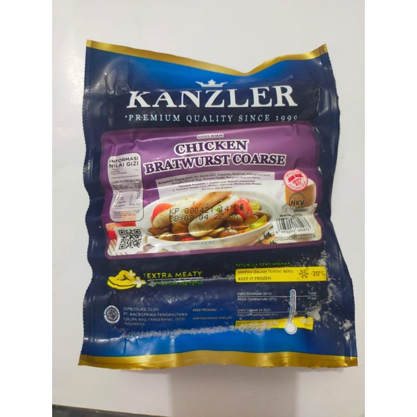 

Kanzler Chicken bratwurse coarse 500gr