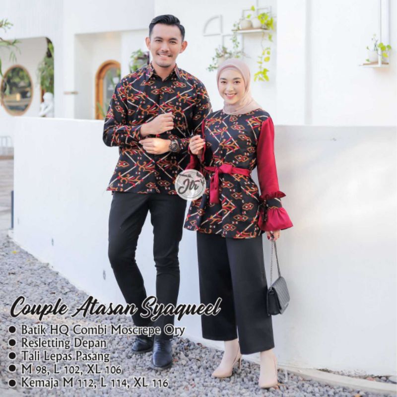 Maura Couple - Sania Ruffel Batik Couple Ori Ndoro Jowo Garansi Termurah