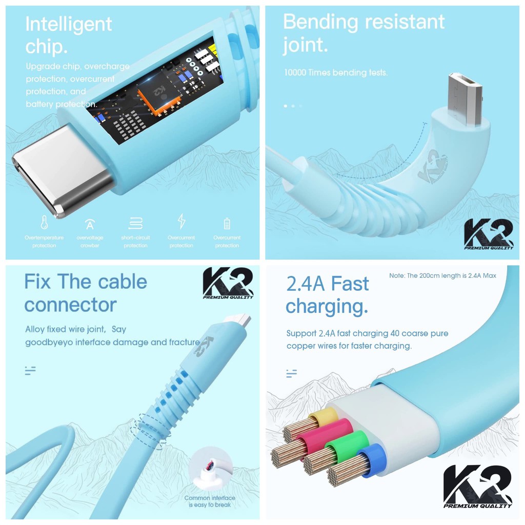 Kabel Data / Kabel USB Type C  Type-C / Kabel Data Type C Fast Charge