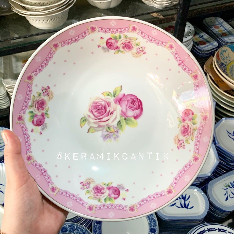 Piring Makan Pink Shabby PB5618 (harga tertera dijual 1 lusin)