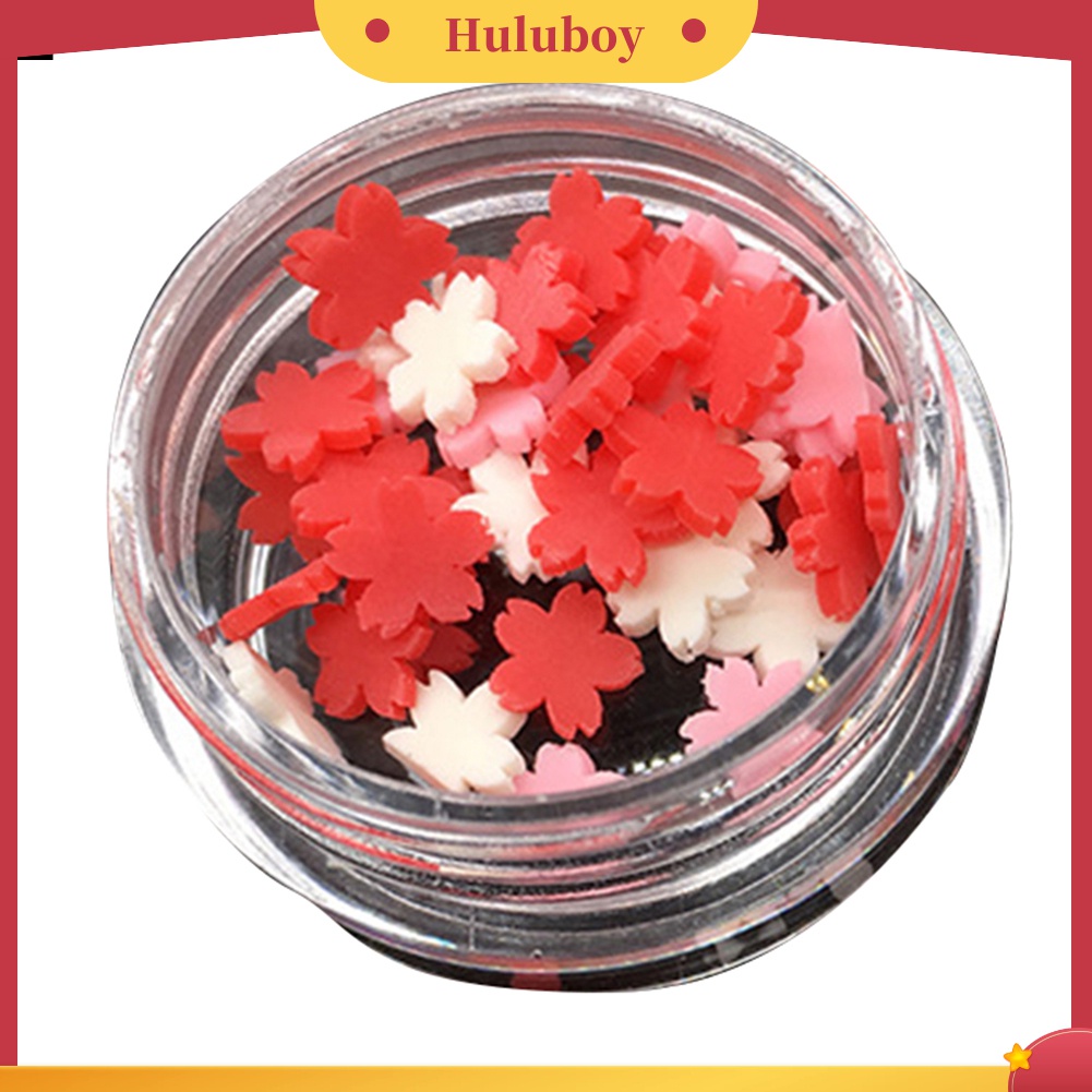 Huluboy Huluboy♡ Hiasan Clay Polymer Bentuk Hatibungabuah 3D Untuk Dekorasi Nail Art DIY