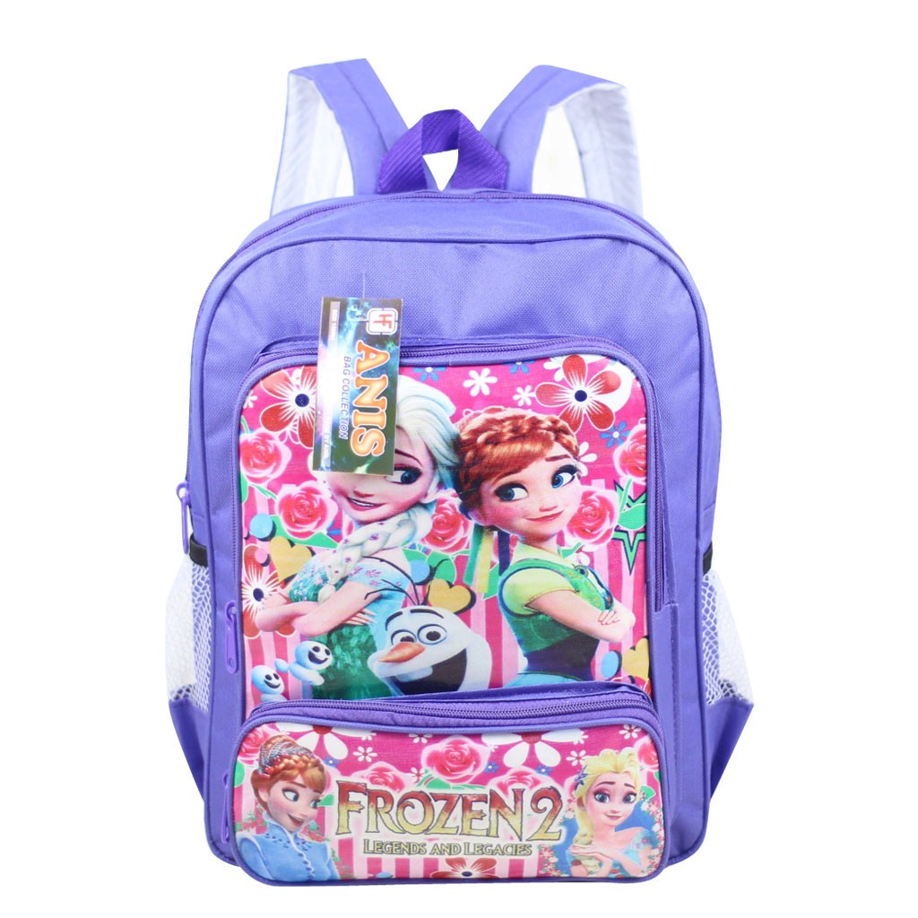 Tas Ungu Tas Perempuan Karakter Frozen Fashionable Cantik Sekolah TK SD