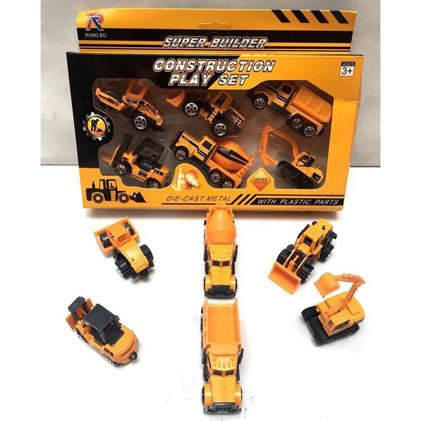 Mainan Mobil Contruction Playset isi 6 pcs
