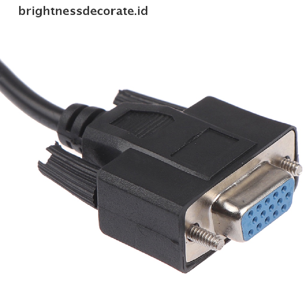 Kabel Adapter Splitter 15pin Vga Male Ke 2 Vga Svga Female Untuk Monitor