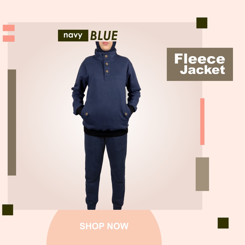 DARKBLUE | Jaket Wanita Korean Style Korea Hijabers Biru Navy | Jaket Muslimah Hijacket | JaketHijab
