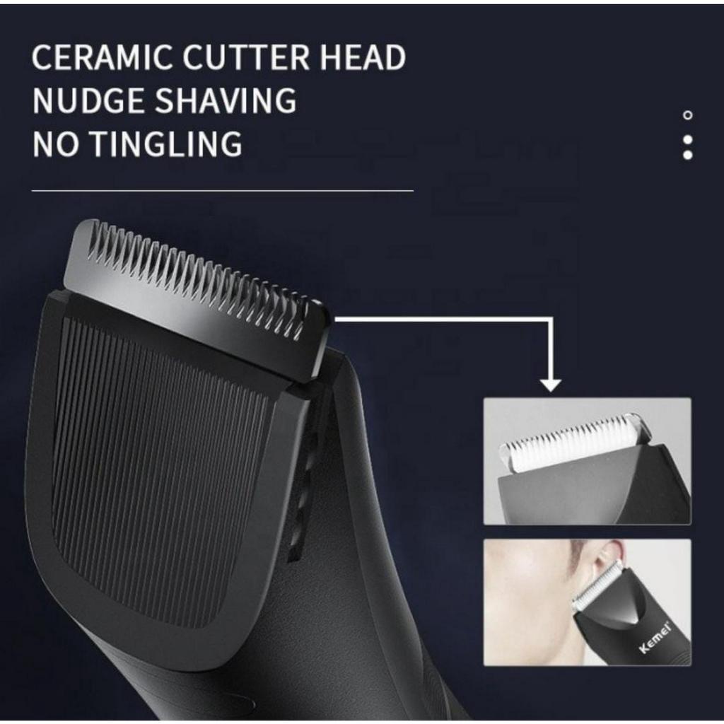 Alat Cukur Rambut Kemei KM-1838 Hair Clipper Elektrik Professional Detailer Trimmer Mesin Pemotong Rambut