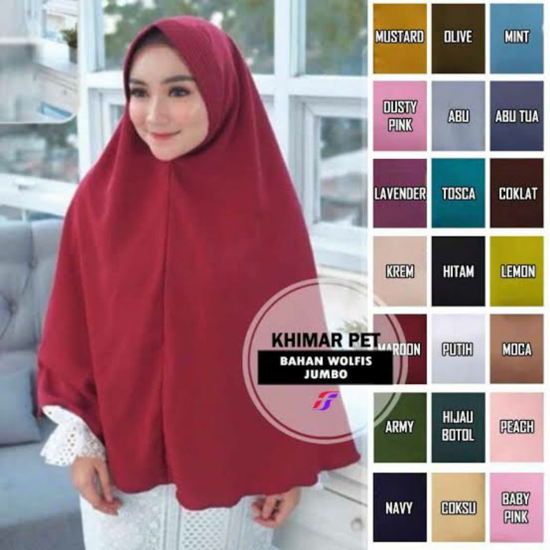 Jilbab Pet Jumbo ready pekanbaru