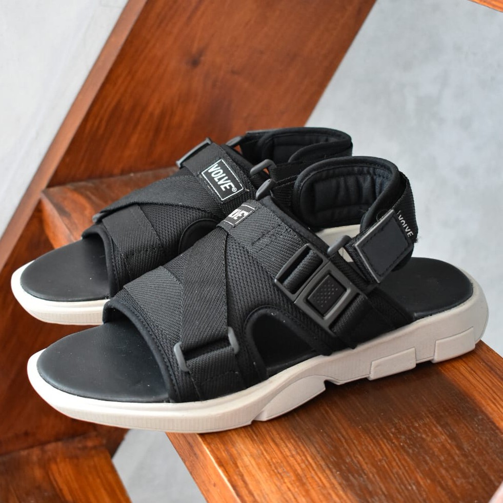 ZENITH BLACK |FORIND x Volve| Sendal Gunung Original Kulit Santai Kasual Pria Lokal Sandal Footwear