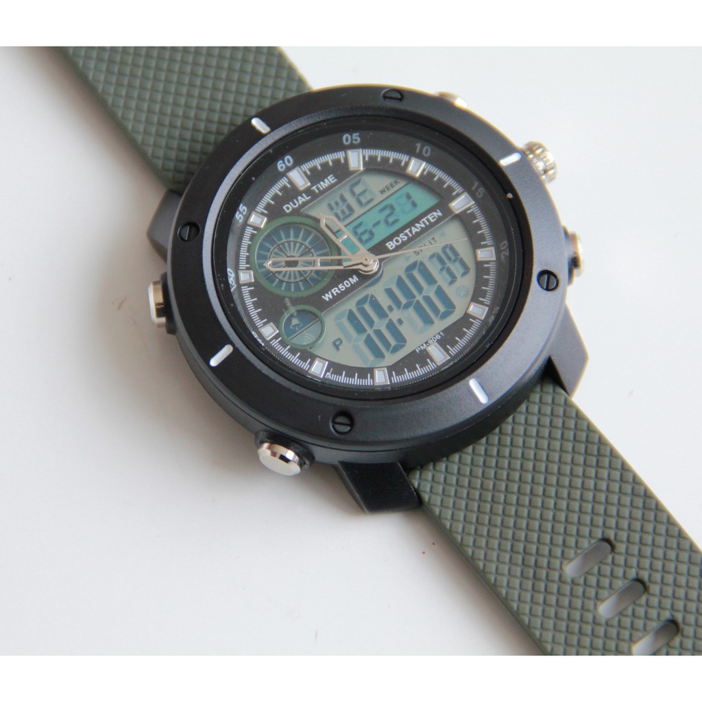 Bostanten Jam Tangan Digital Pria Anti Air untuk Olahraga