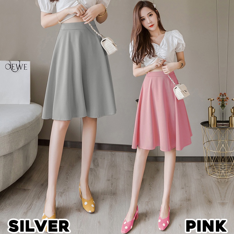 KARAKOREA R786 MIDI Flare A-Line Skirt Rok Flare Rok Midi/Rok Korea Skirt