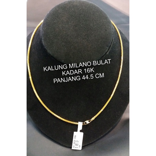 KALUNG MILANO BULAT KADAR 700/16K WANITA DEWASA POLOS