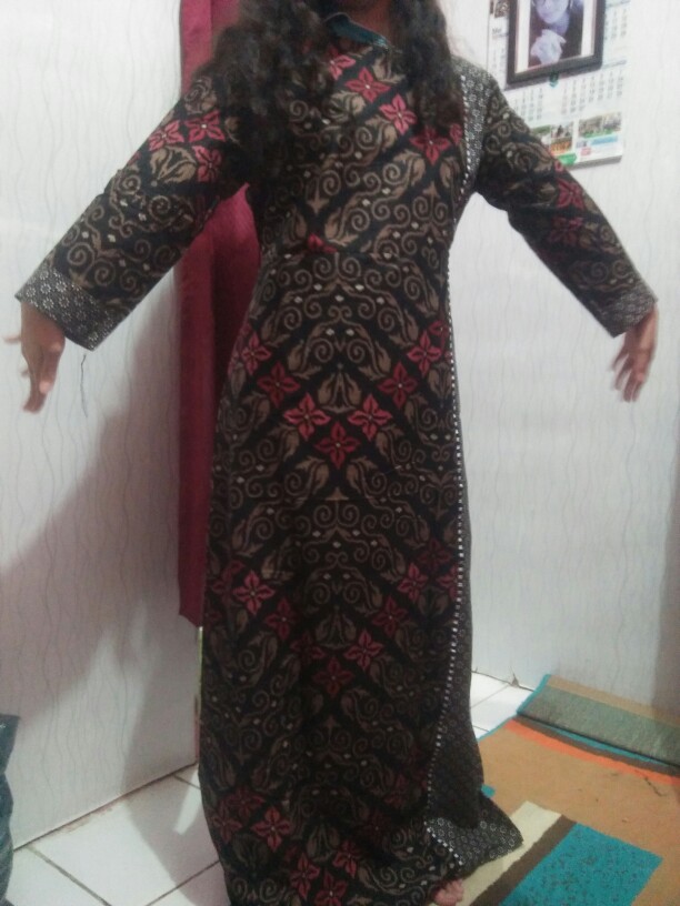 Ms Gamis Batik Sriwedari|manggar|padi Macam Mt Maxi Jumbo Bumil/busui Katun Sogan Allsize Ld104-120