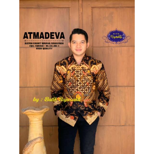 ATMADEVA CABUT WARNA Kemeja Batik Pria Katun Cabut Full Furing