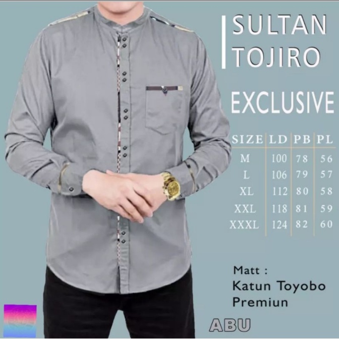 SULTAN TOJIRO Baju Koko Pria TERBARU 2021 Lengan Panjang SULTAN TOJIRO, terbaik dan termurah