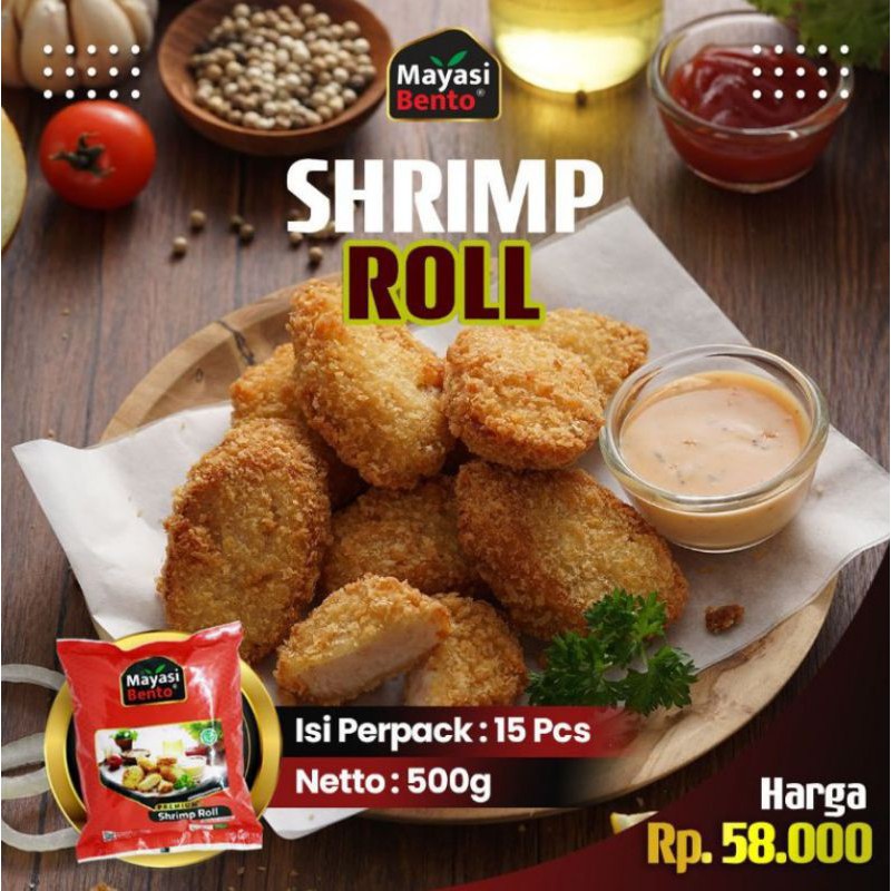 

Shrimp Roll (Isi 15 Pcs) - Mayasi Bento Shrimp Roll (Rolade Udang)