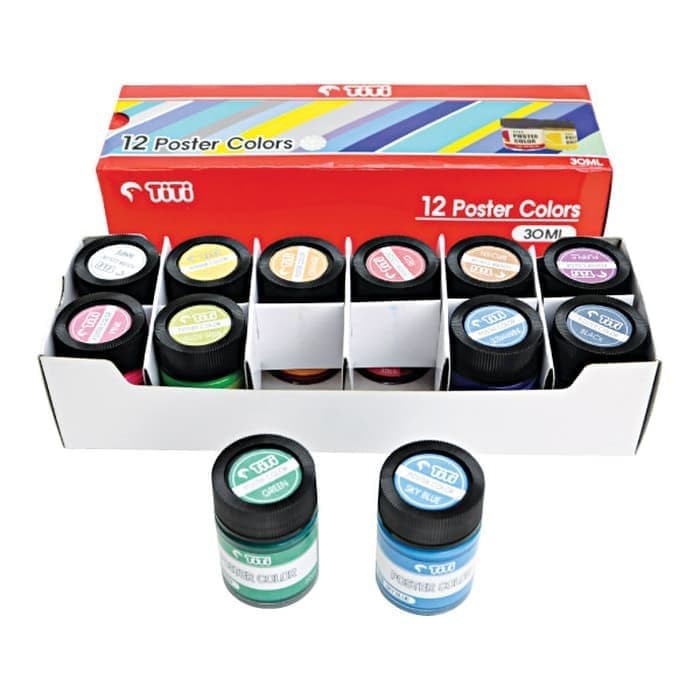 Poster Color / Cat Poster TiTi PC-10ML-12C / 12 Warna (12 set)