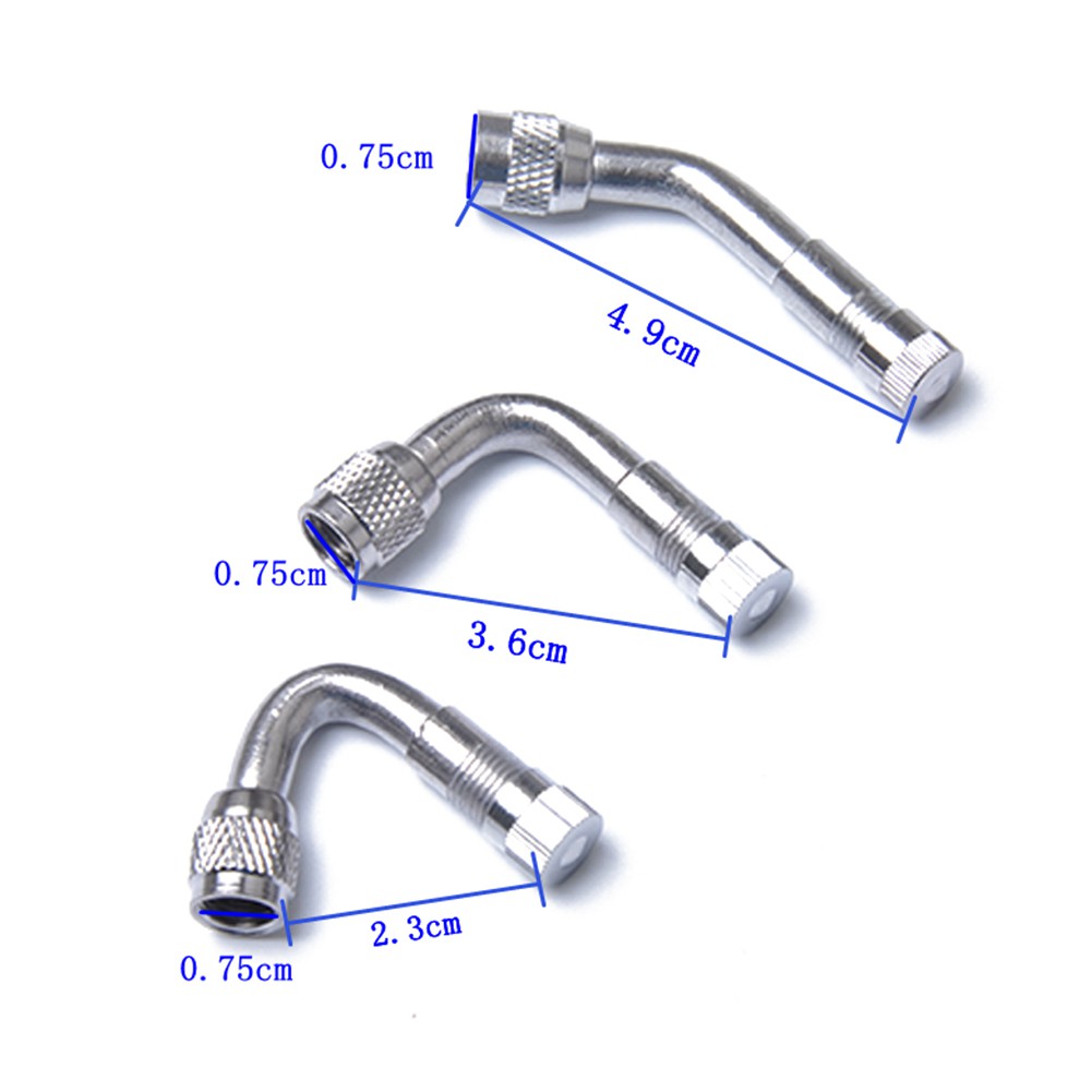 Extension Adapter Lubang Angin Ban Motor Tire Valve Stem - 90 Degree - Silver