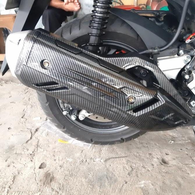 tutup knalpot pcx 150 karbon nemo cover tutup knalpot carbon pcx lokal