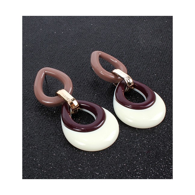 LRC Anting Tusuk Fashion Contrast Drop Earrings F5498X