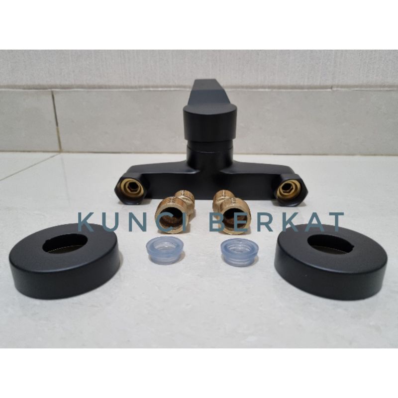 Kran Bathup Hitam/Keran Mixer Black/Panas Dingin/Bath up/ 2 in 1