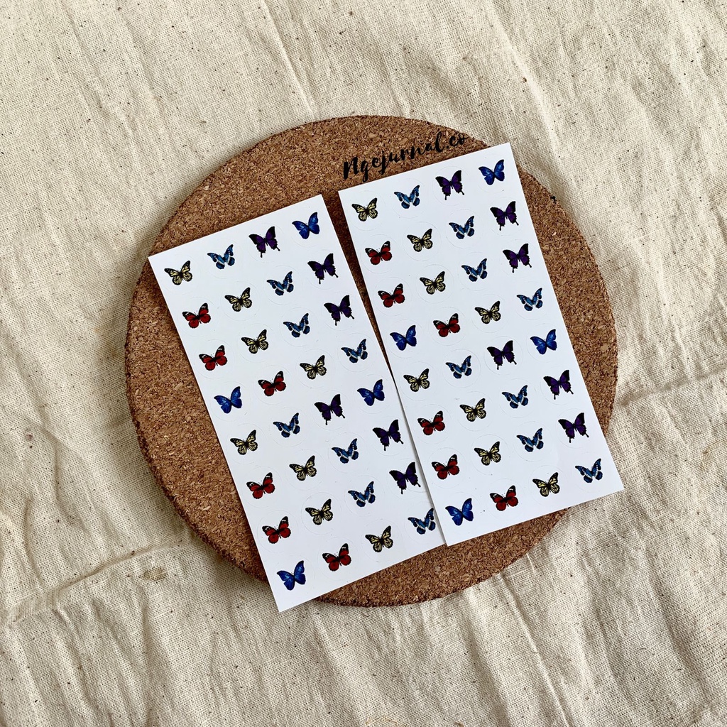 

1 Lembar Sticker Kupu-Kupu Aesthetic Waterproof