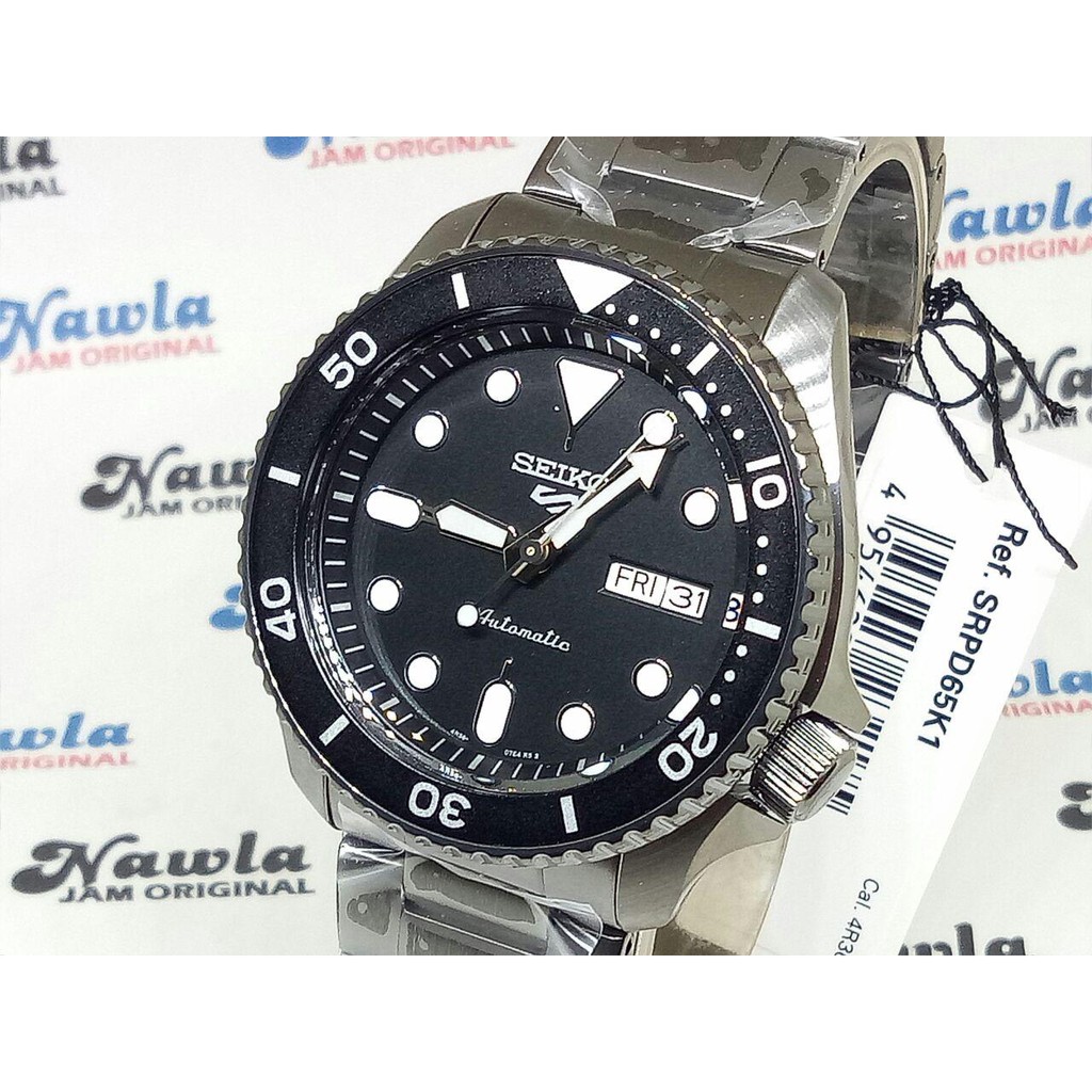 Seiko 5 Sports SRPD65K1 Automatic Black - Jam Tangan Pria SRPD65