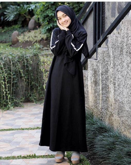 Ruvie Maxy, GAMIS WANITA MUSLIM FIT XL-XXXXL LD 110-140 BAHAN WEDGES SERAT BUSUI FRIENDLY TERJUMBO TERMURAH OOTD