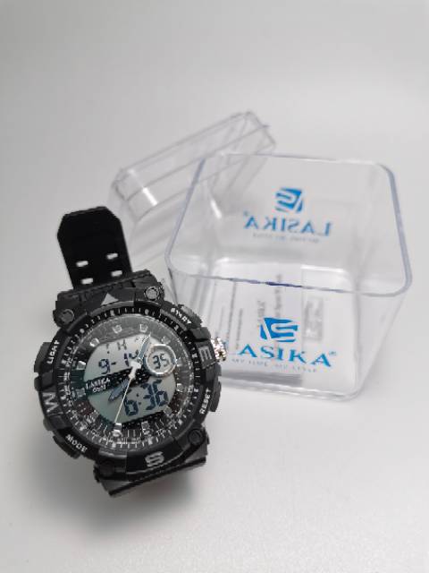 Jam tangan digital double time Sporty water Resist Lasika 507